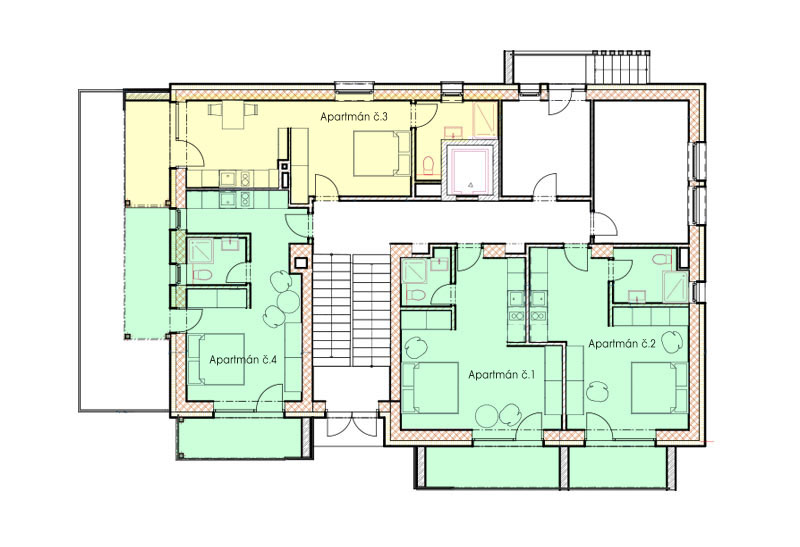 podorys 2 apartmanovy dom Turcianske Teplice